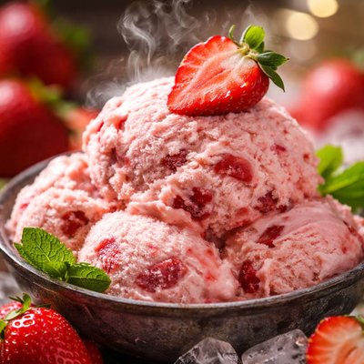 Image of Fresh Picked Strawberry Ice Cream