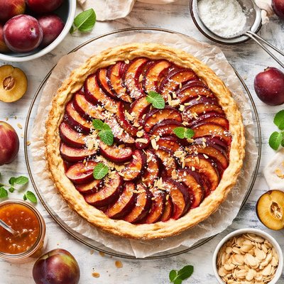 Image of Fresh Plum Flan