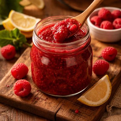 Image of Fresh Raspberry Sauce Easy Pleasy Sugar Free
