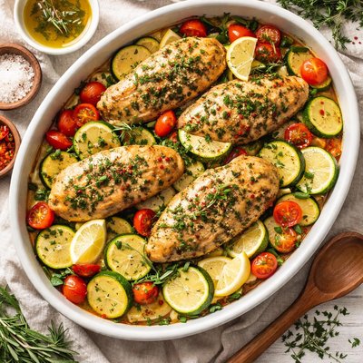Image of Fresh Rosemary Chicken and Zucchini