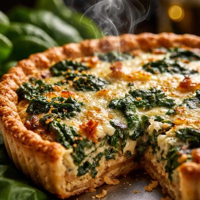 Image of Fresh Spinach Tart Quiche
