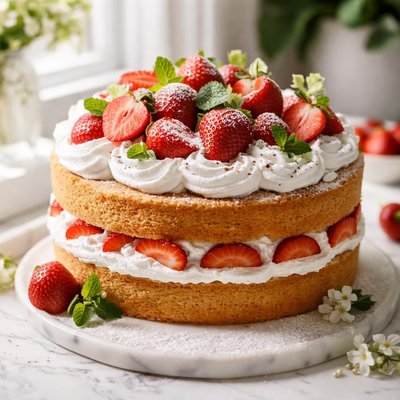 Image of Fresh Strawberry Cake