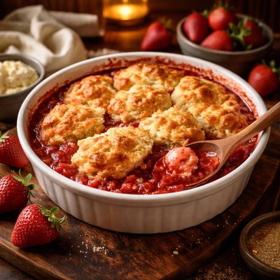 Image of Fresh Strawberry Cobbler
