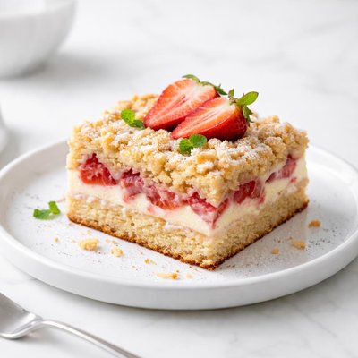 Image of Fresh Strawberry Cream Cheese Coffee Cake