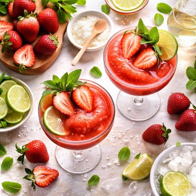 Image of Fresh Strawberry Daiquiris