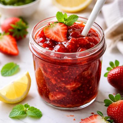 Image of Fresh Strawberry Marmalade Strawberry Sauce Ww Friendly