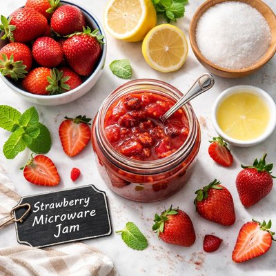Image of Fresh Strawberry Microwave Jam