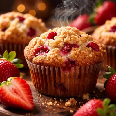 Image of Fresh Strawberry Muffins