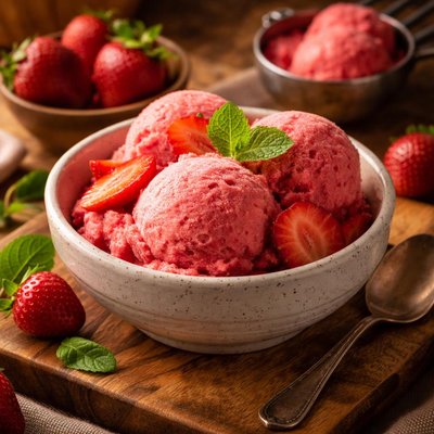 Image of Fresh Strawberry Sorbet