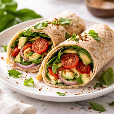 Image of Whole30 Fresh Tomato and Basil Wrap