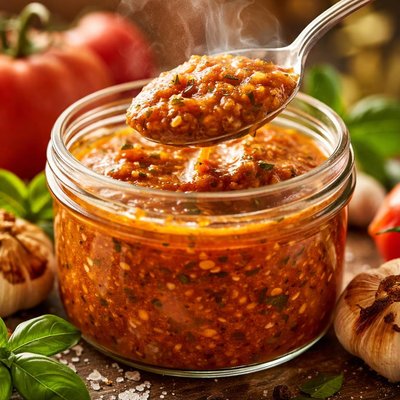 Image of Fresh Tomato and Roasted Garlic Salad Dressing
