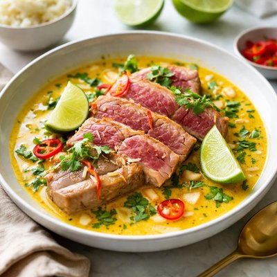 Image of Fresh Tuna in Coconut Curry Sauce