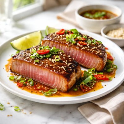 Image of Fresh Tuna Steaks with Hoisin Ginger Marinade