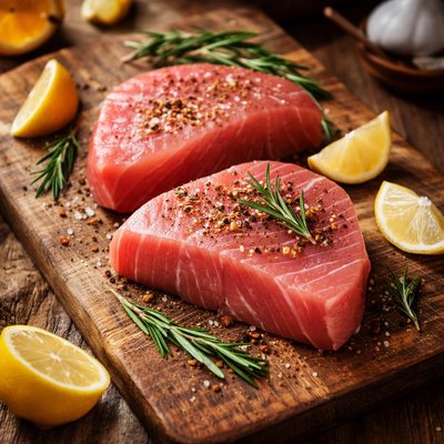 Image of Fresh Tuna Steaks with Lemon