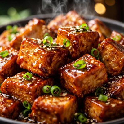 Image of Fried Bean Curd Tofu with Soy Sauce by Sy