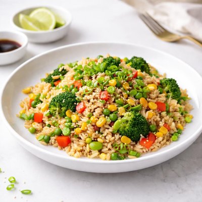 Image of Vegan Fried Brown Rice