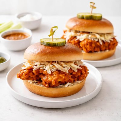 Image of Fried Buffalo Chicken Sandwiches