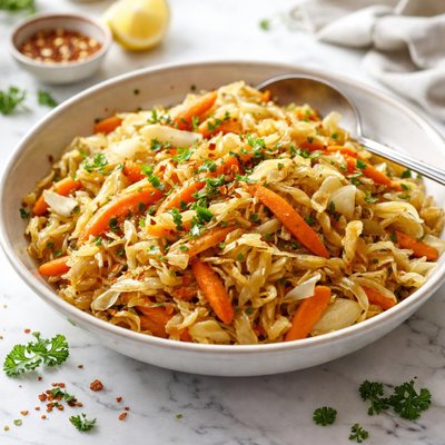 Image of Fried Cabbage and Carrots