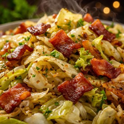 Image of Fried Cabbage with Bacon