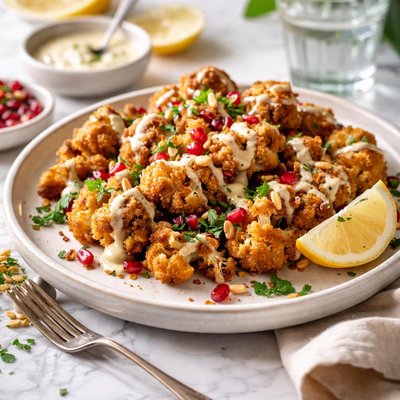 Image of Fried Cauliflower with Tahini Sauce