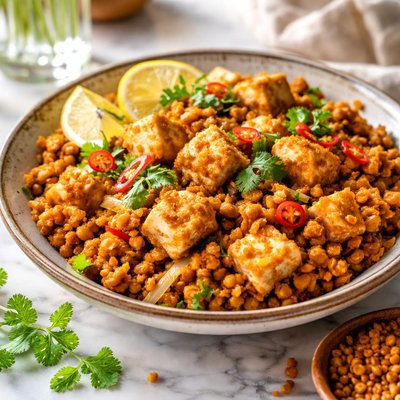 Image of Fried Chana Dal with Panir