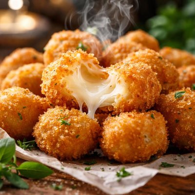 Image of Cuñas de queso fritas sin gluten