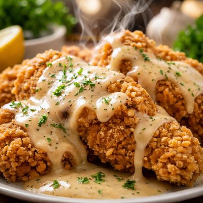 Image of Fried Chicken with Chicken Gravy