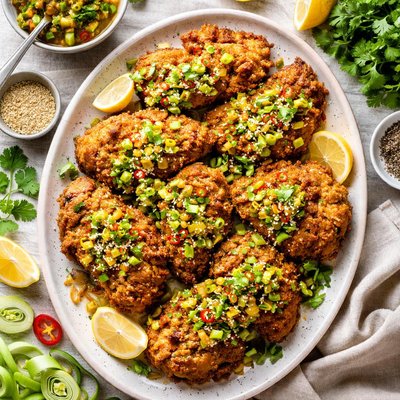 Image of Fried Chicken with Leek Sauce