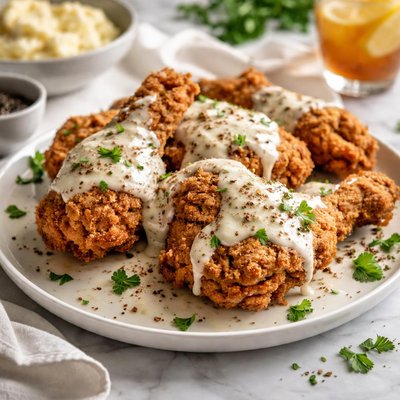 Image of Fried Chicken with Peppery Gravy