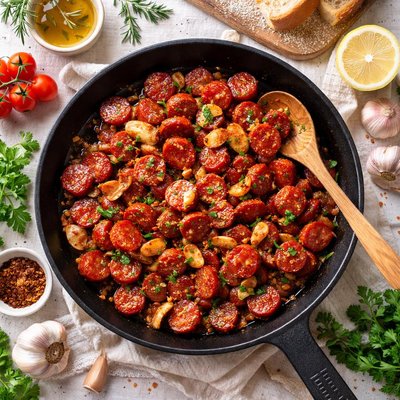 Image of Fried Chorizo with Garlic