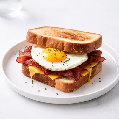 Image of Fried Egg Bacon Cheese Sandwich