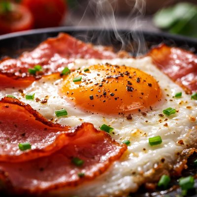 Image of Fried Egg with Ham