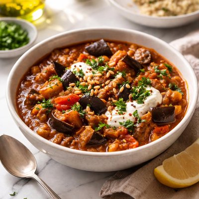 Image of Fried Eggplant Stew