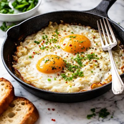 Image of Fried Eggs with Cheese