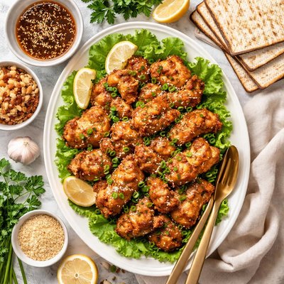 Image of Fried Ginger Chicken for Passover