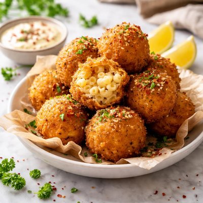 Image of Bolitas de Macarrones con Queso Fritas Keto