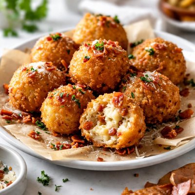 Image of Fried Mashed Potato Balls with Bacon 5fix