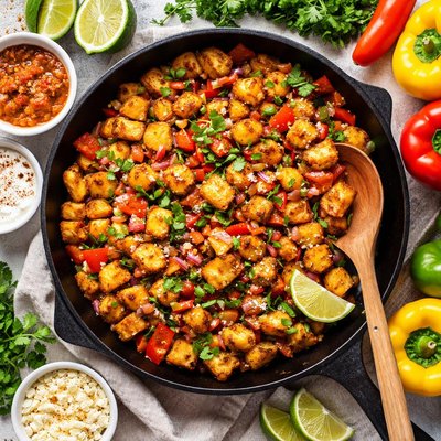Image of Fried Mexican Capsicum Potatoes