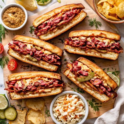 Image of Fried Pastrami Sandwiches