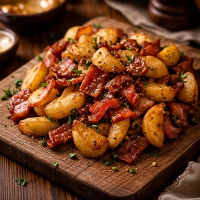 Image of Fried Potatoes and Bacon