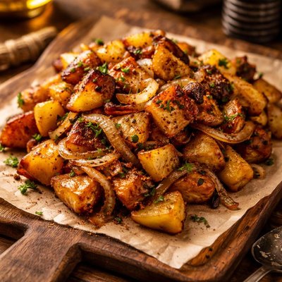 Image of Fried Potatoes Onions