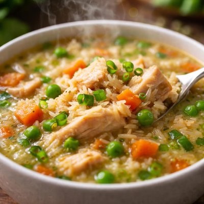 Image of Fried Rice Chicken Soup