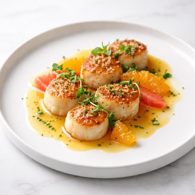 Image of Fried Scallops with Citrus Ginger Sauce
