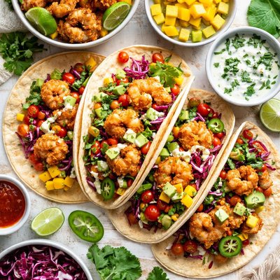 Image of Whole30 Fried Shrimp Tacos