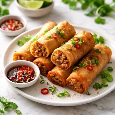 Image of Vegetarian Fried Spring Rolls