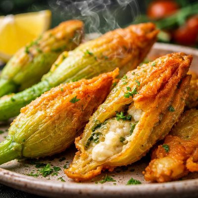 Image of Fried Stuffed Squash Blossoms