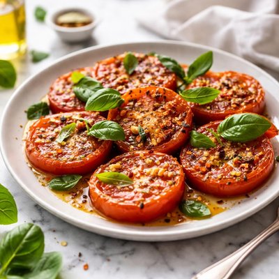 Image of Fried Tomatoes with Basil