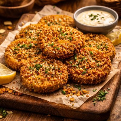 Image of Fried Tomatoes with Seasoned Cracker Crumbs