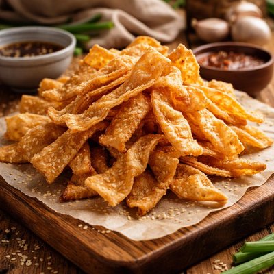 Image of Whole30 Fried Wonton Strips