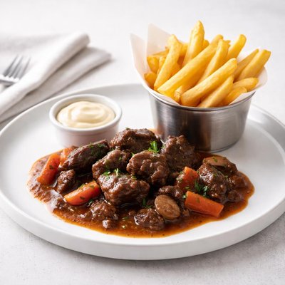 Image of Fries and Beef Casserole